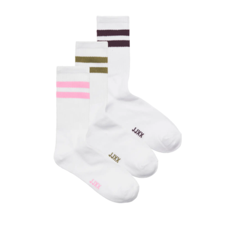 JJXX Teen basic tennis strømper 3-pak - Hvid