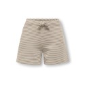 KIDS ONLY Pamia stribede shorts - Humus Thin White Stripes
