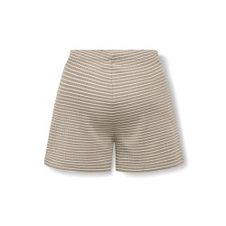 KIDS ONLY Pamia stribede shorts - Humus Thin White Stripes