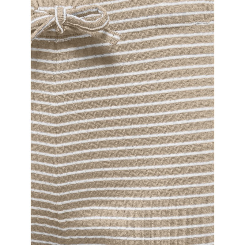 KIDS ONLY Pamia stribede shorts - Humus Thin White Stripes