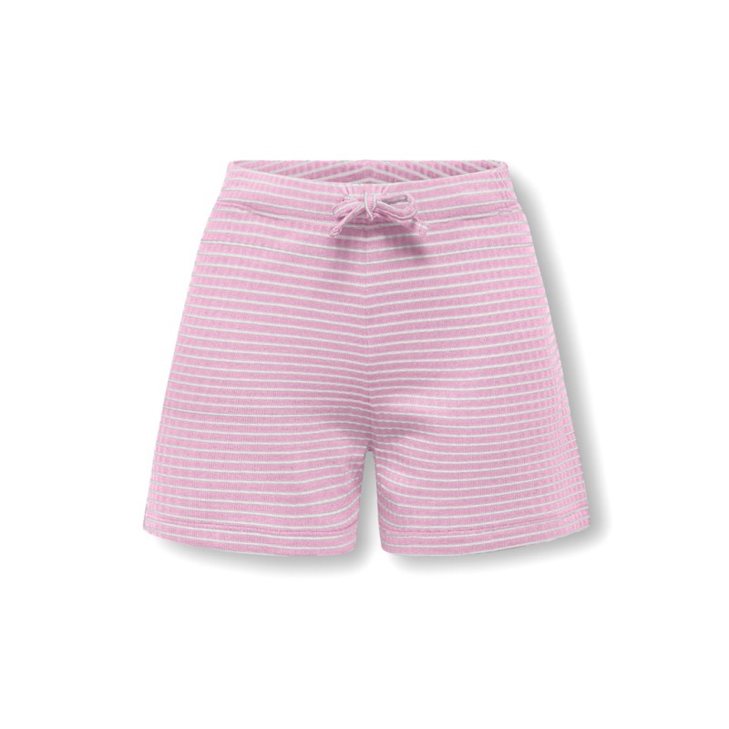KIDS ONLY Pamia stribede shorts - Sweet Lilac Thin White Stripes