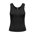 ONLY Simpel knap top - Sort