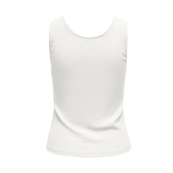 ONLY Simpel knap top - Cloud Dancer