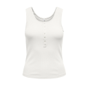 ONLY Simpel knap top - Cloud Dancer