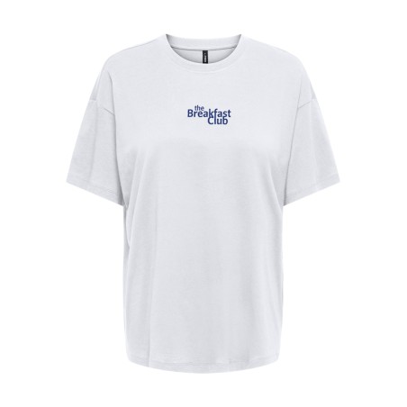 ONLY Vivvi kortærmet lovely t-shirt - Bright White Breakfast
