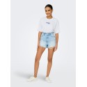 ONLY Vivvi kortærmet lovely t-shirt - Bright White Breakfast