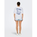 ONLY Vivvi kortærmet lovely t-shirt - Bright White Breakfast