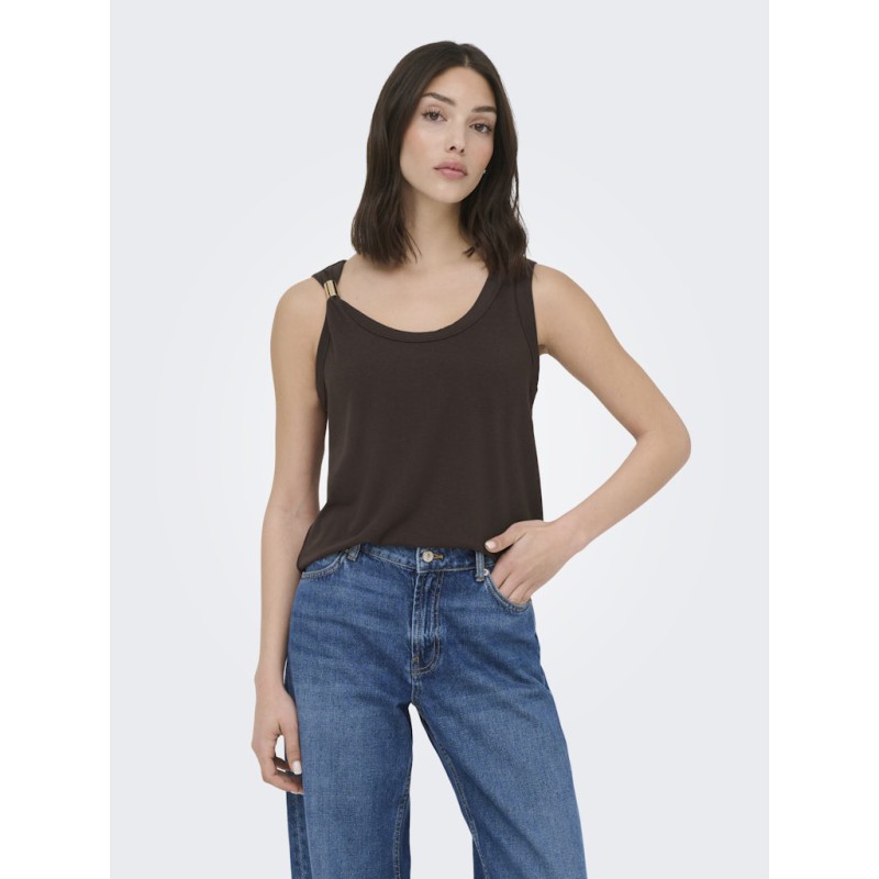 JDY Uffa S/L top - Chicory Coffee