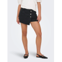 ONLY Lesly regular mellemhøj denim skort - Washed Black