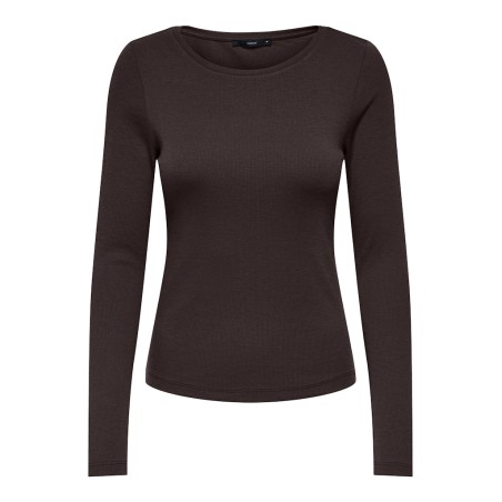 ONLY June langærmet t-shirt - Chocolate Torte
