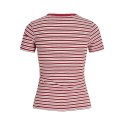 JJXX Gigi kortærmet stribet T-shirt - Scarlet Sage / Vanilla