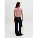 JJXX Gigi kortærmet stribet T-shirt - Scarlet Sage / Vanilla