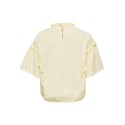 ONLY CARMAKOMA Malia 2/4 Broderet Top - Double Cream