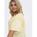 ONLY CARMAKOMA Malia 2/4 Broderet Top - Double Cream