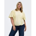 ONLY CARMAKOMA Malia 2/4 Broderet Top - Double Cream