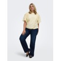 ONLY CARMAKOMA Malia 2/4 Broderet Top - Double Cream