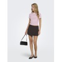 ONLY Lupe kortærmet stribet t-shirt - Pink Lady BURGUNDY STRIBES