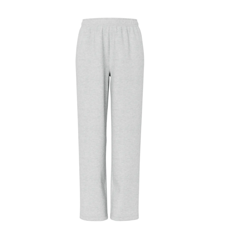 PIECES Chilli højtaljet straight sweatpants - Light Grey Melange