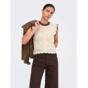 JDY Violet strik flæse pullover - Birch/ Bracken