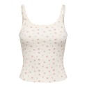 ONLY Eve singlet top - Cloud Dancer/ Pink Tulle