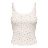 ONLY Eve singlet top - Cloud Dancer/ Pink Tulle