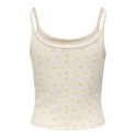 ONLY Eve singlet top - Cloud Dancer/ Yellow