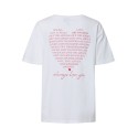 PIECES Sally kortærmet T-shirt - Bright White "LOVE"