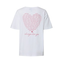PIECES Sally kortærmet T-shirt - Bright White "LOVE"