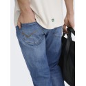 ONLY & SONS Weft regular tailered denim jeans - Medium Blue Denim