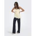 JDY Fifi Asym. Lace Top - Double Cream