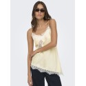 JDY Fifi Asym. Lace Top - Double Cream
