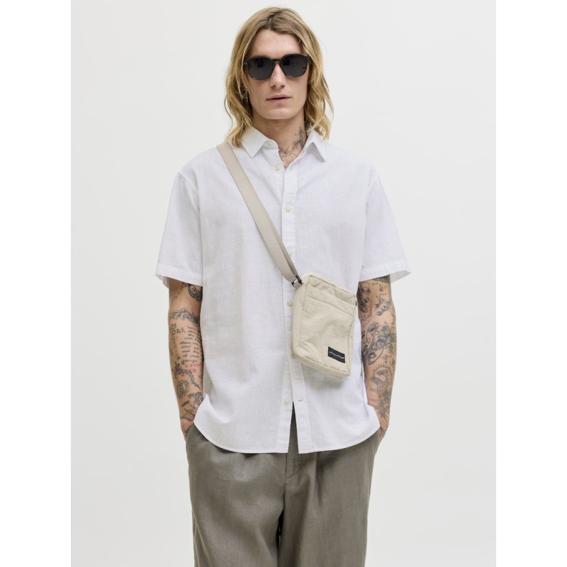 JACK & JONES Sommer Kortærmet hør skjorte - Hvid