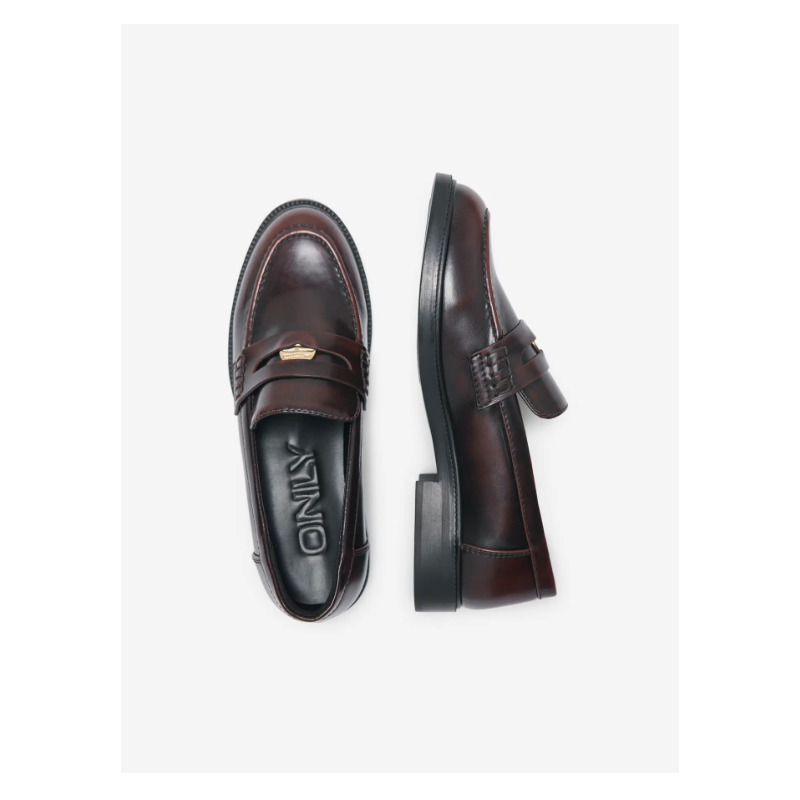ONLY Lux-12 knap loafers - Decadent Chocolate