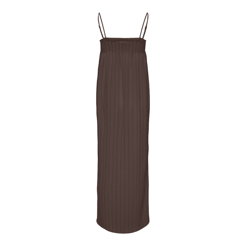 ONLY Mika lang stribet strop kjole - Chocolate Martini
