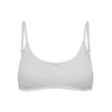 ONLY Carla pointelle scooped bralette - Light Grey Melange