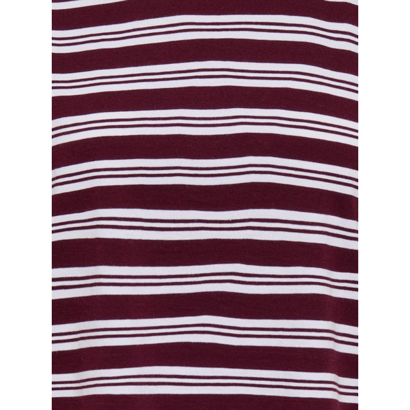 ONLY Livina kortærmet stribet t-shirt - Burgundy TRIPLE