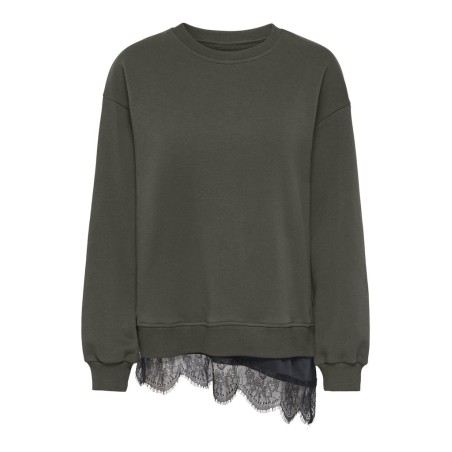 JDY Ella langærmet blonde sweatshirt - Black Olive