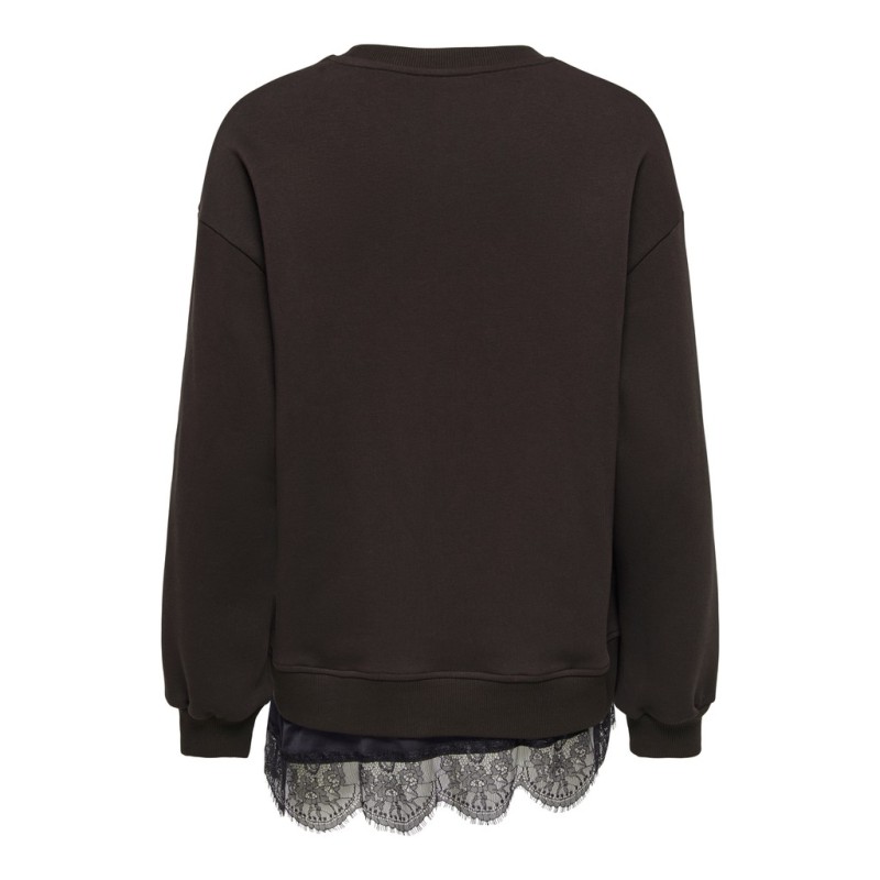 JDY Ella langærmet blonde sweatshirt - Chocolate Torte