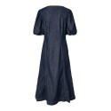 PIECES Pam 2/4 midi kjole - Dark Blue Denim