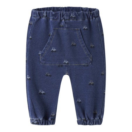NAME IT Baby Ben barrel sweatjeans - Dark Blue Denim