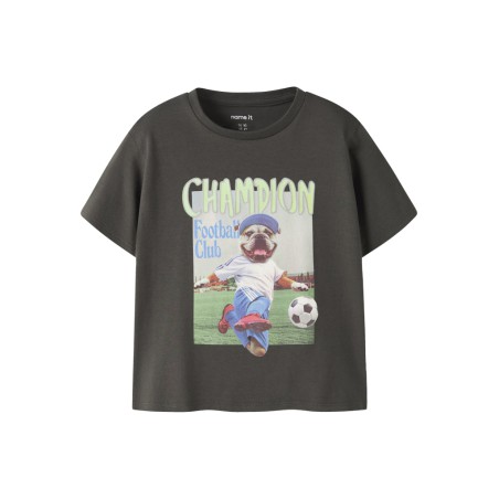 NAME IT Mini Laus kortærmet regular t-shirt - Peat