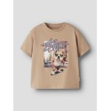NAME IT Mini Laus kortærmet regular t-shirt - Sesame