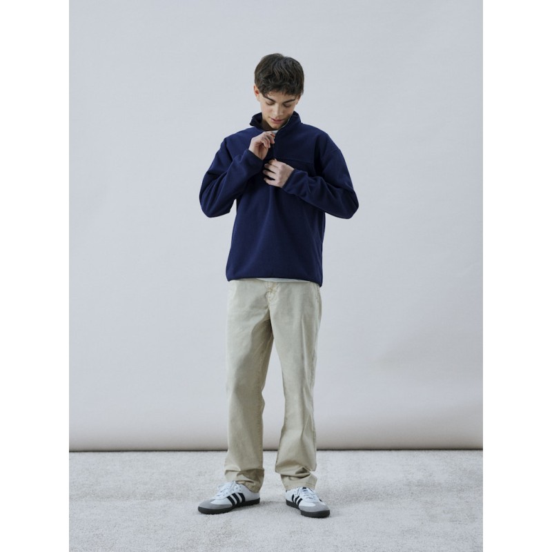 LMTD Nooa langærmet half zip fleece overtrøje - Dark Sapphire