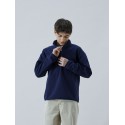 LMTD Nooa langærmet half zip fleece overtrøje - Dark Sapphire