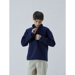 LMTD Nooa langærmet half zip fleece overtrøje - Dark Sapphire