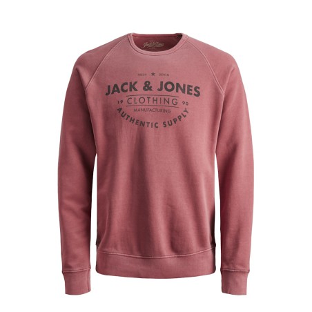 JACK & JONES JUNIOR jean washed Sweatshirt - Rio Red