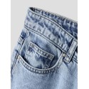 LMTD Bett brede mellem talje denim jeans - Light Blue Denim