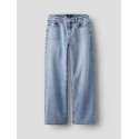 LMTD Bett brede mellem talje denim jeans - Light Blue Denim