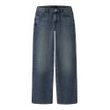 LMTD Bett brede mellem talje denim jeans - Vintage Dark Blue Denim