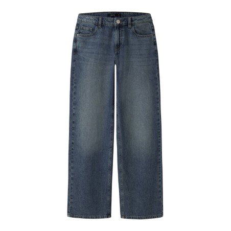 LMTD Bett brede mellem talje denim jeans - Vintage Dark Blue Denim